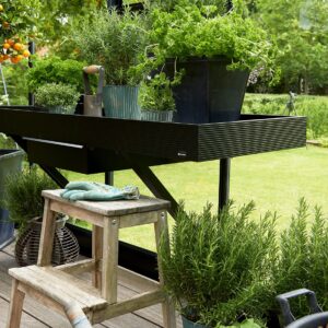 Kweektafel 141 x 52 cm lade zwart