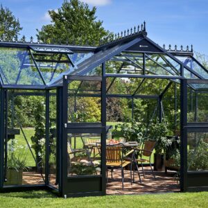 Tuinkamer Orangeri 15,1 antraciet 3 mm veiligheidsglas