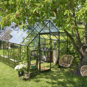 Tuinkas Qube 812 zwart 3 mm veiligheidsglas